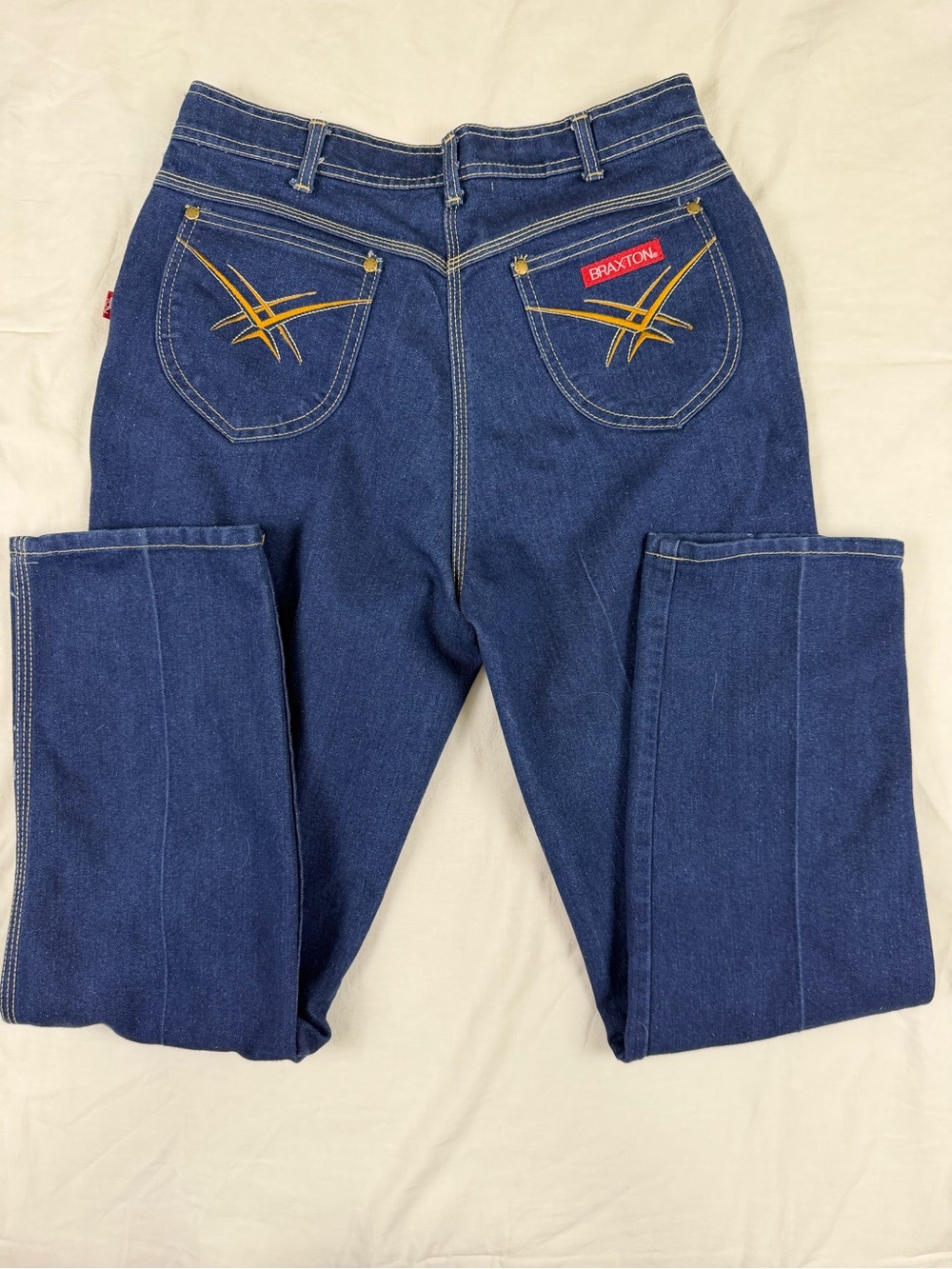 Vintage Y2K Braxton Western Stitch Jeans High Rise Dark Wash Size 16 - Picture 2 of 8
